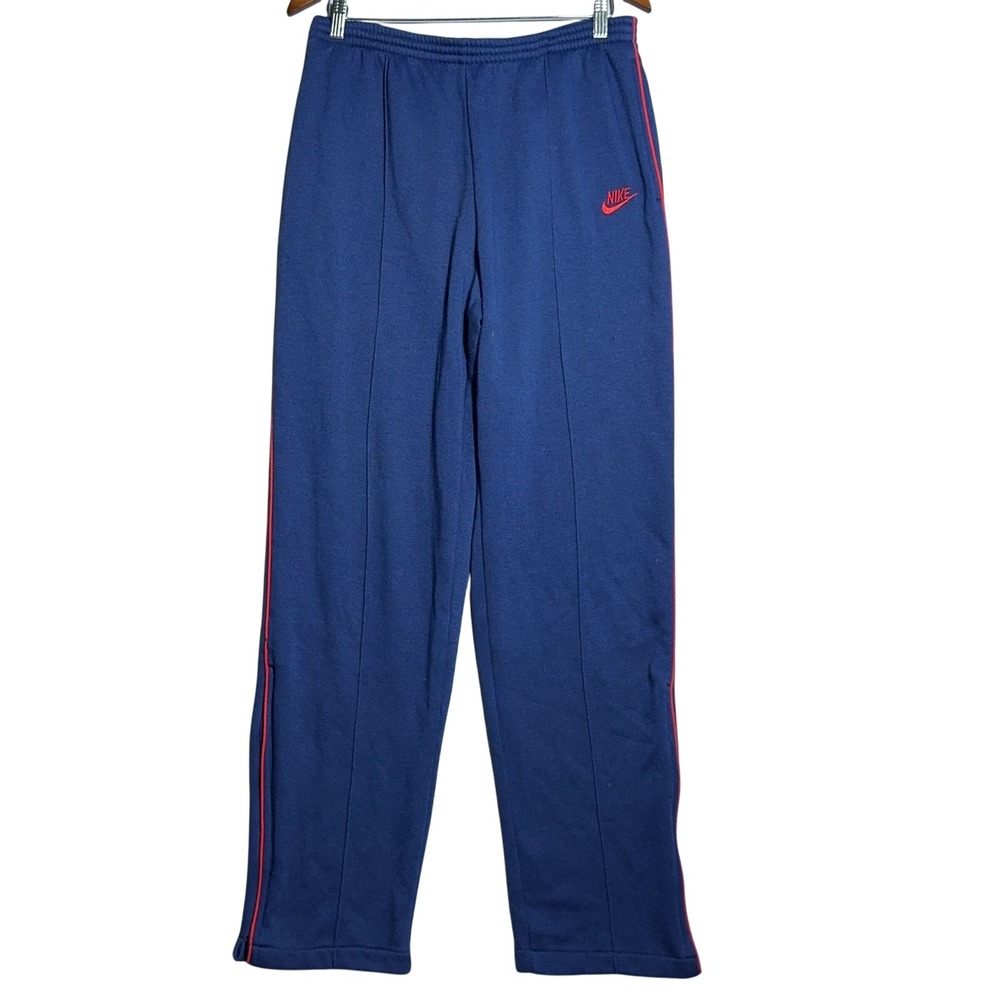 Nike 80s Vintage Track Pants Mens Sizeβ Large Blue Fleece Gorpcore